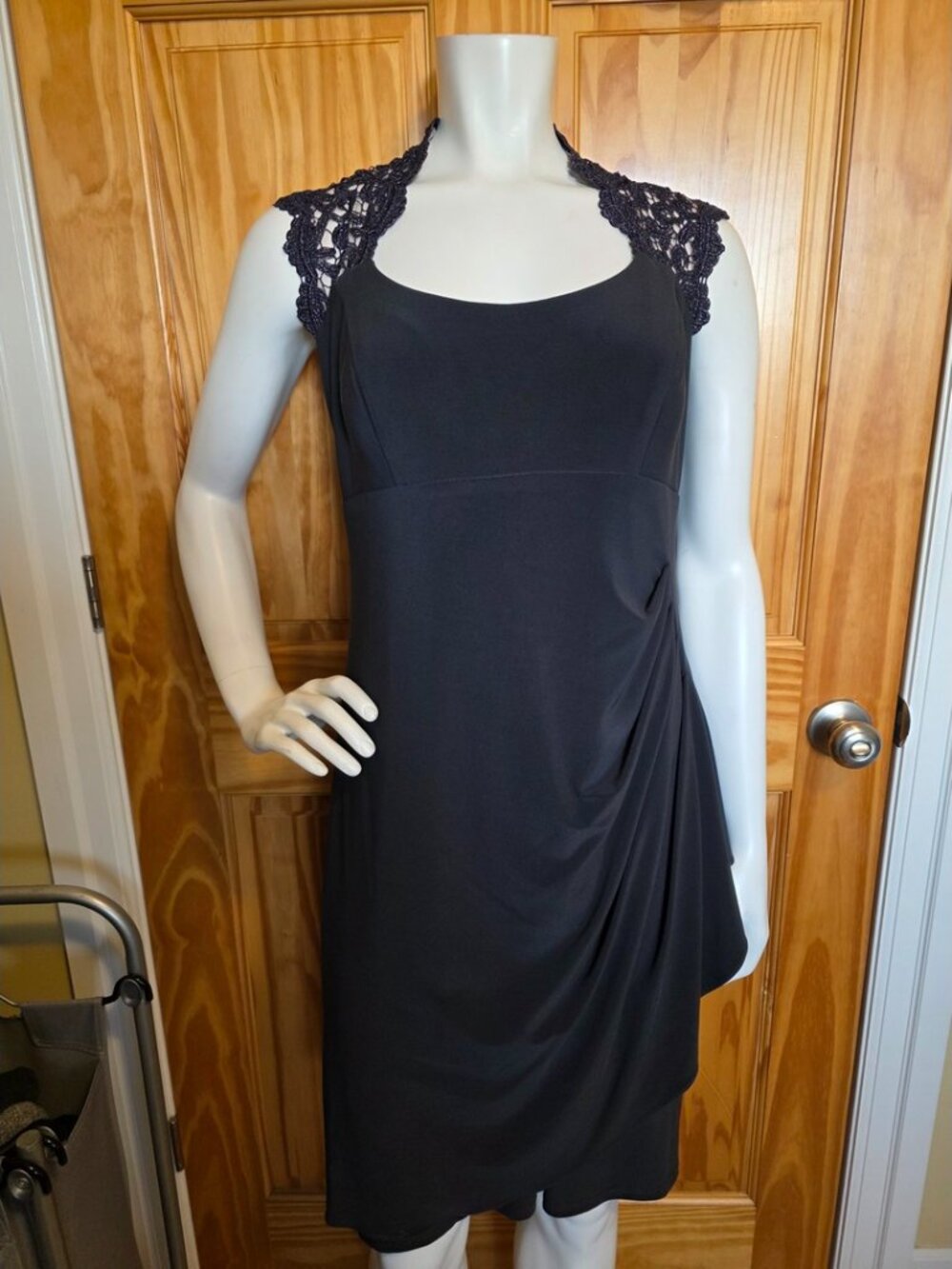 💙 99. BA Nites Size 14 Grey Lace Cocktail Dress